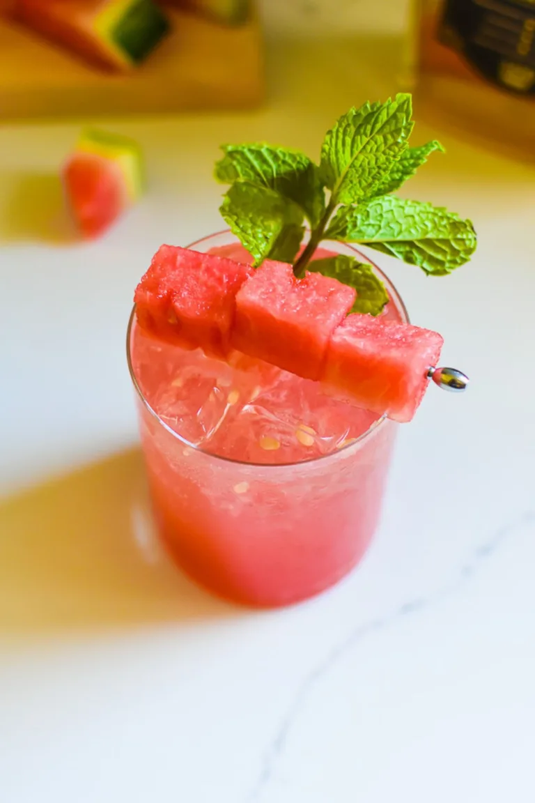 Whiskey Watermelon Smash Cocktail
