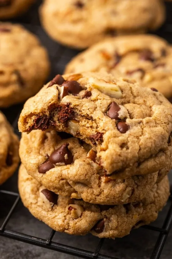 Browned Butter Bourbon Chocolate Chip Cookies