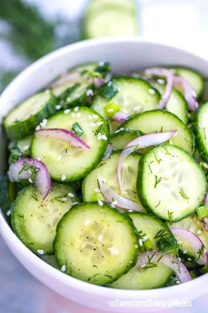Easy Cucumber Salad Recipe [video]