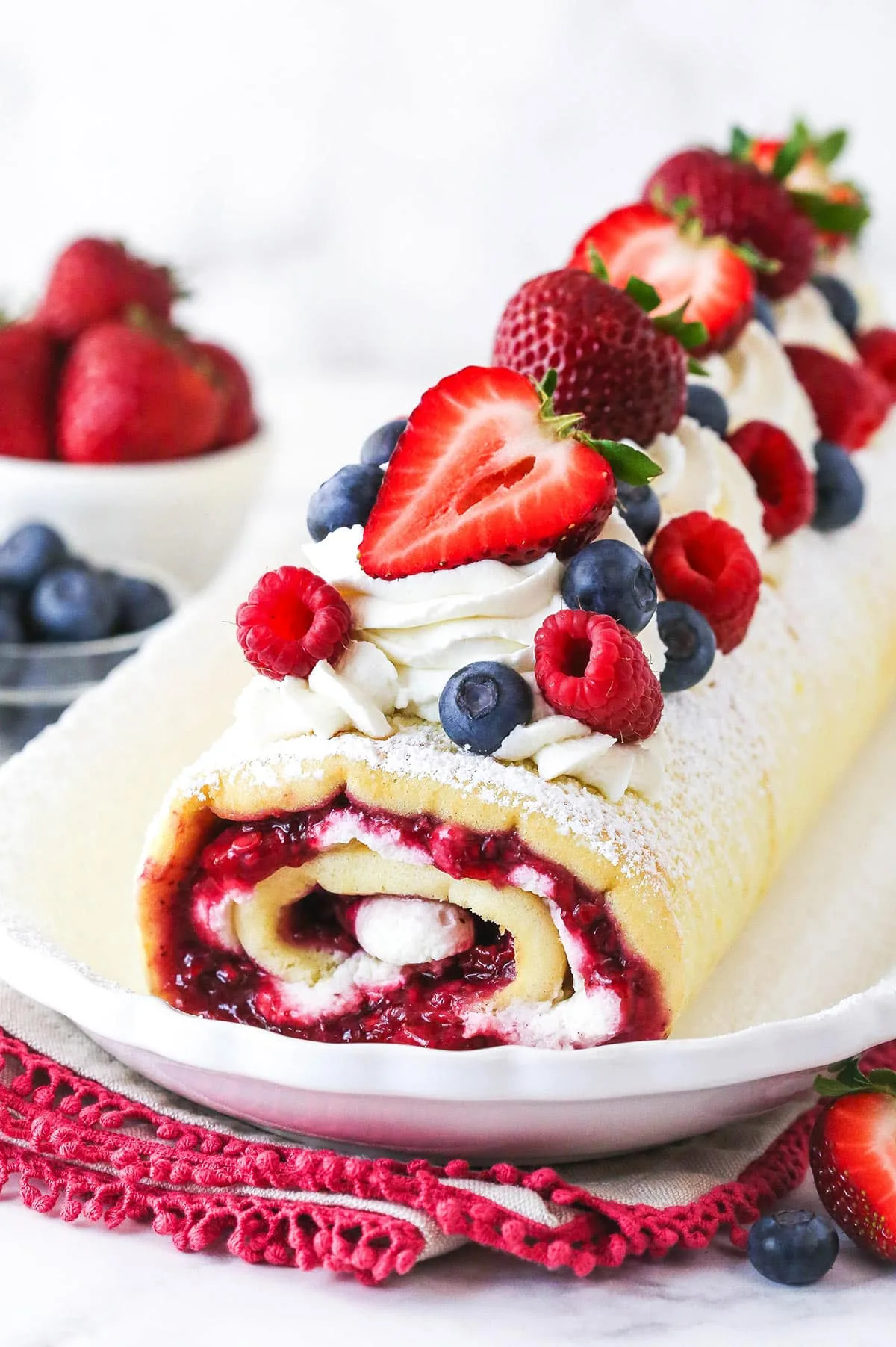 Berry Vanilla Cake Roll