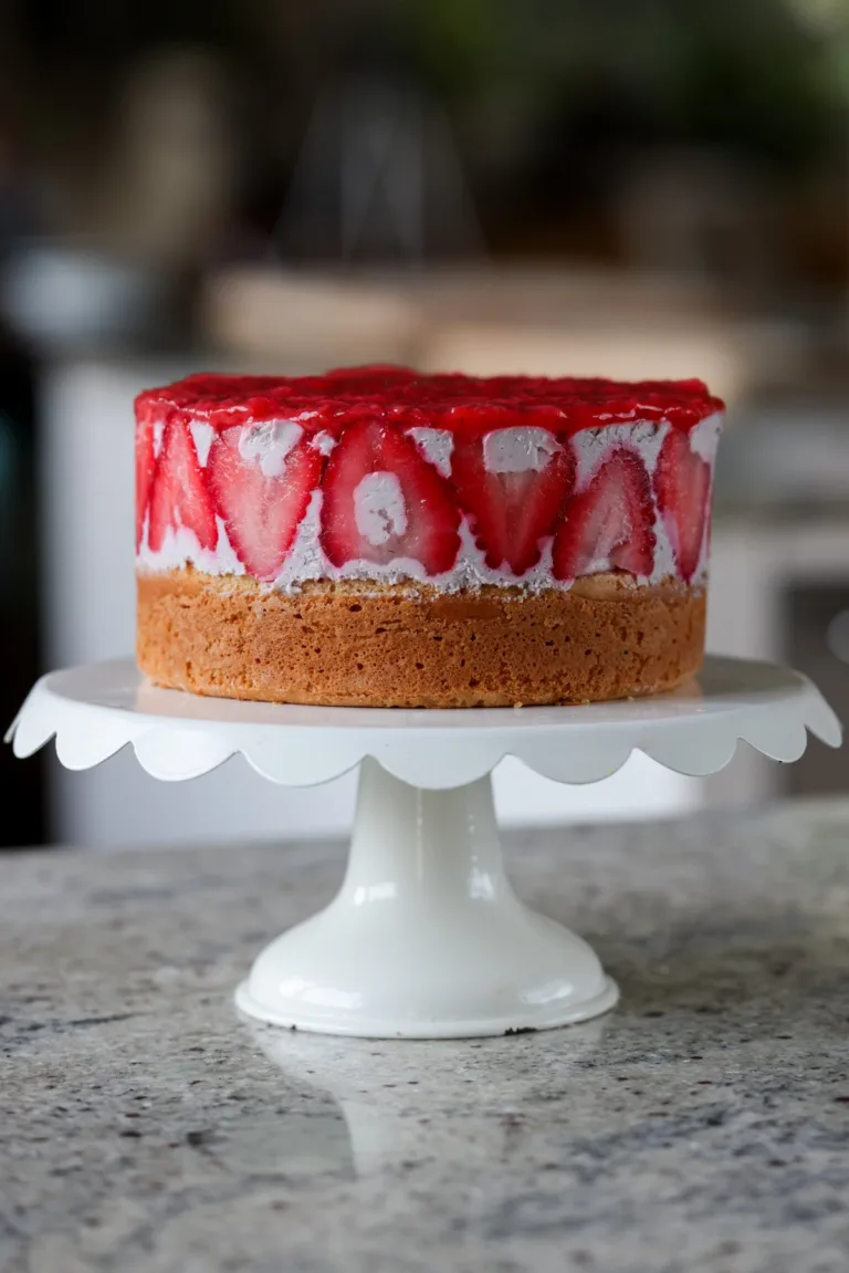 Strawberry Mousse Cake (vegan, gluten-free option)