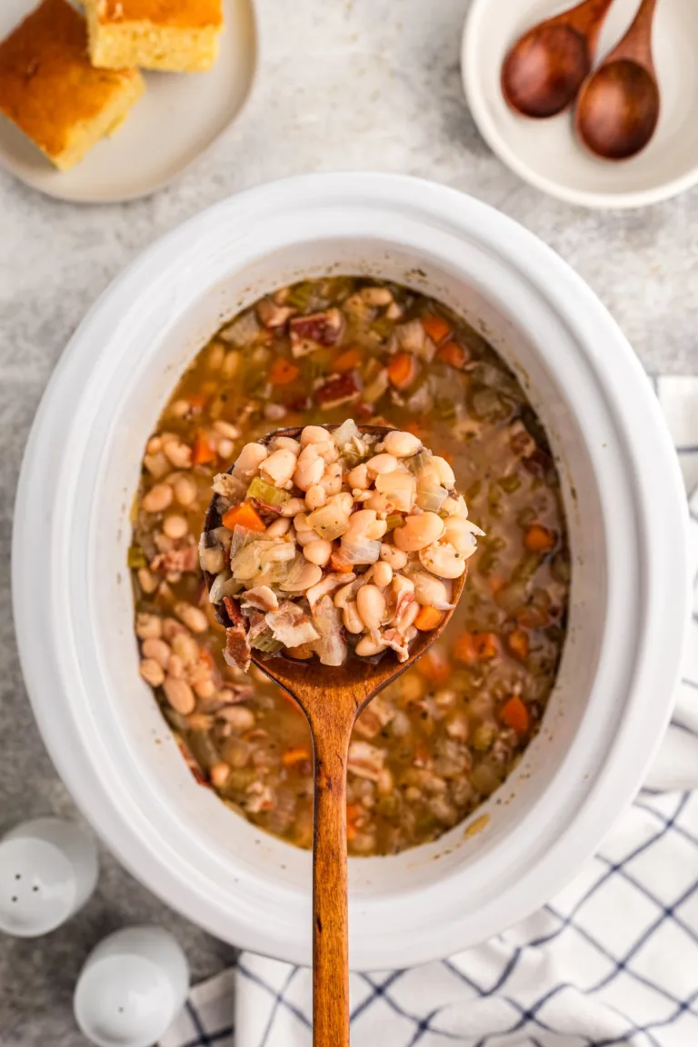 Slow Cooker Beer and Bacon Bean Soup
