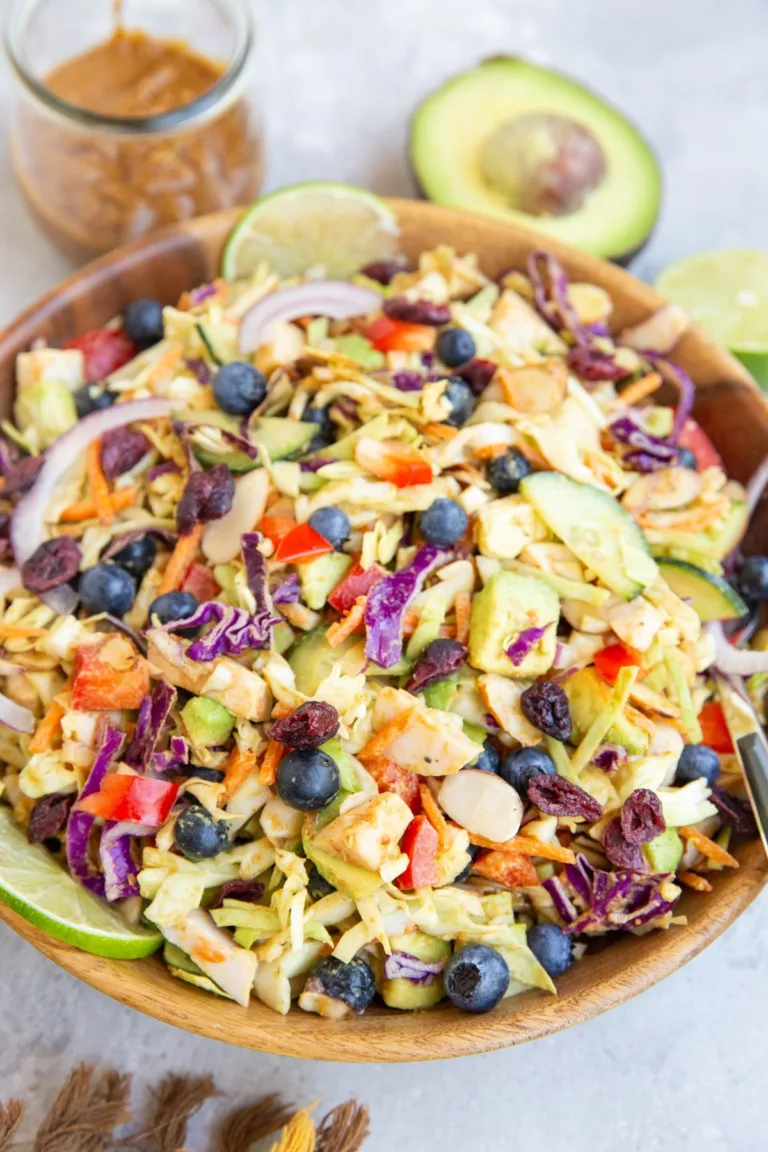 Crunchy Cabbage Salad with Peanut Dressing