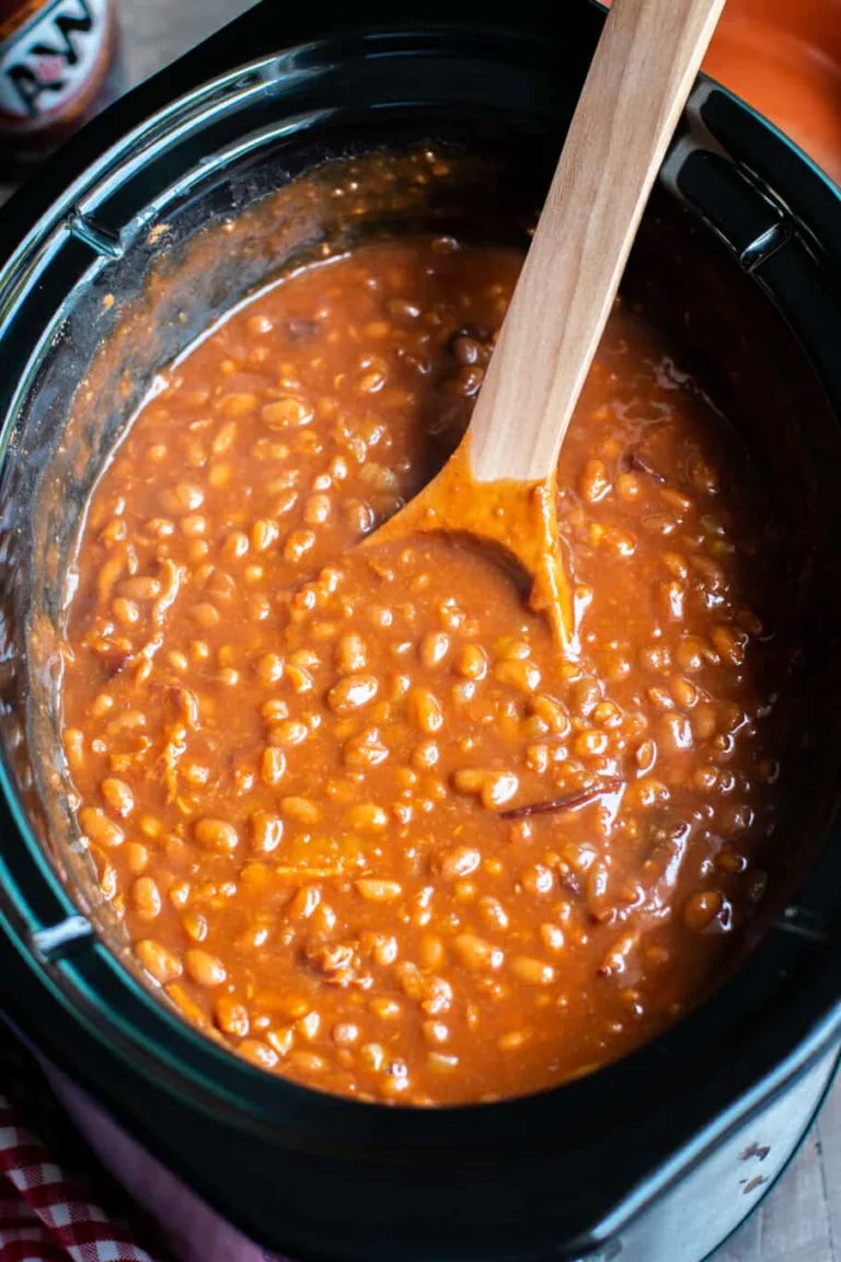 Slow Cooker Root Beer Baked Beans