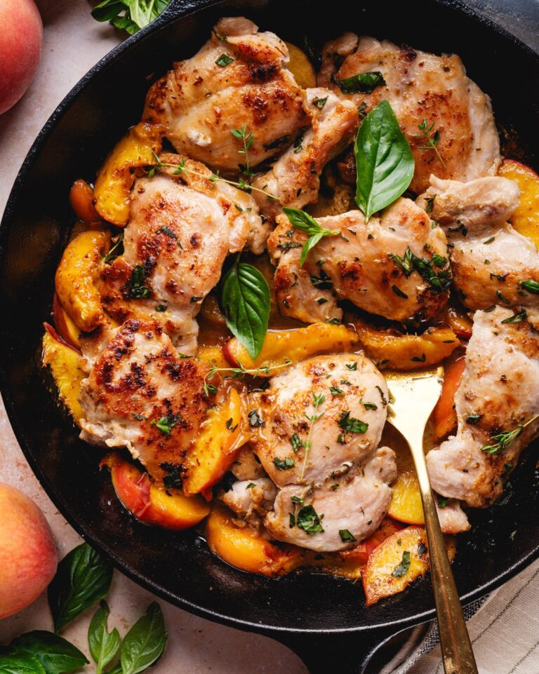 Chicken Thighs with Peaches