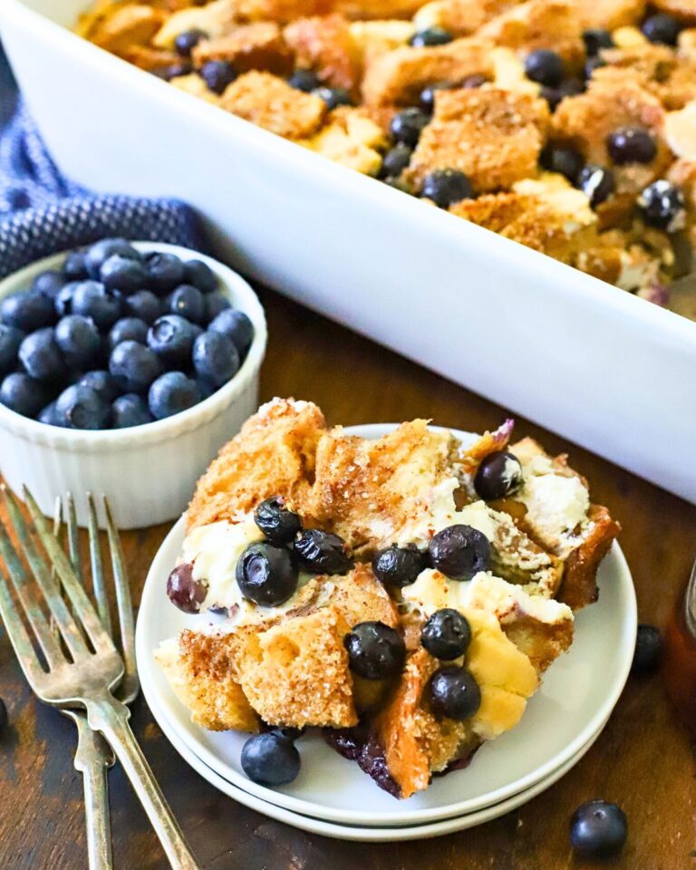Blueberry French Toast Breakfast Casserole