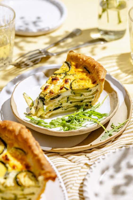 Puff Pastry Zucchini and Goat Cheese Quiche