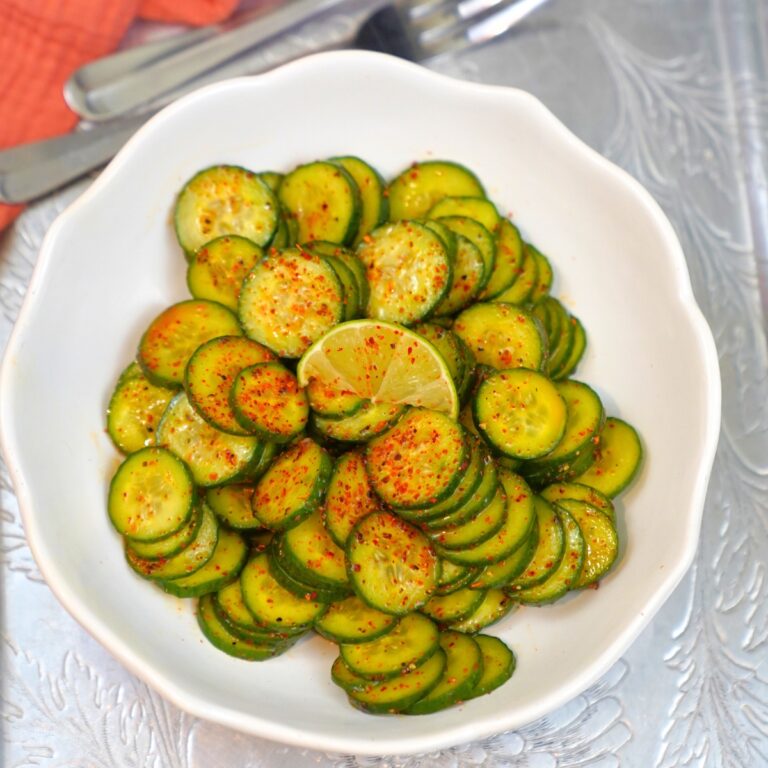 4 Ingredient Tajín Cucumber Salad