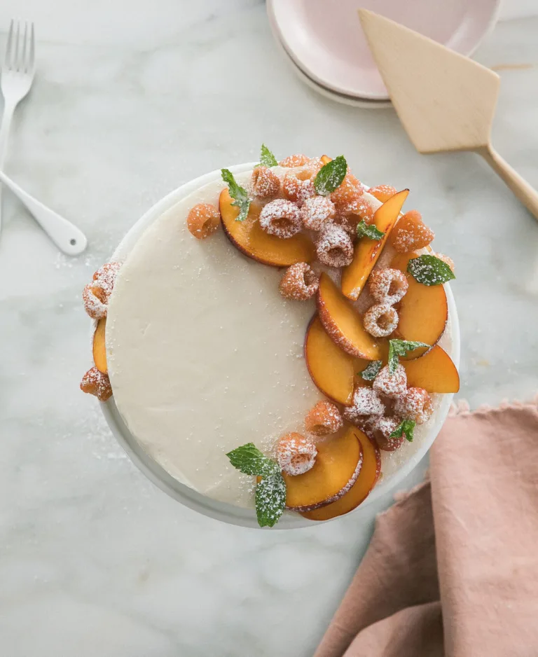Peach Maple Yogurt Cake