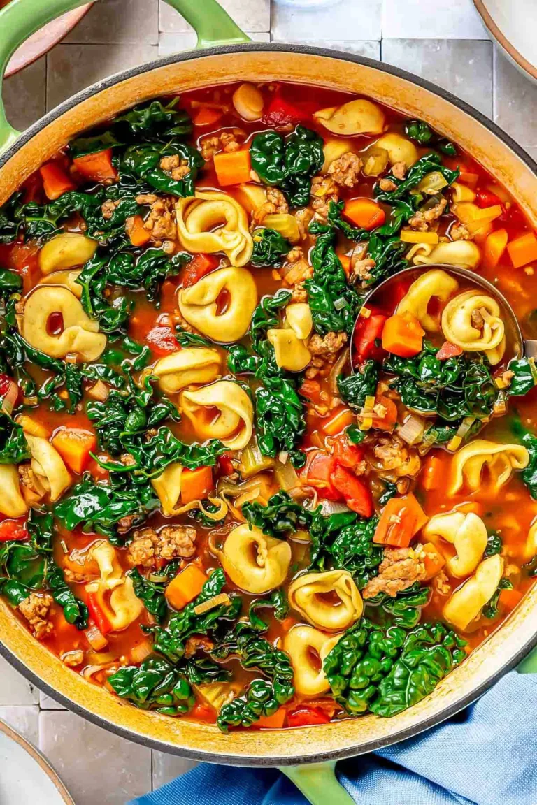 Spicy Sausage Tortellini Soup